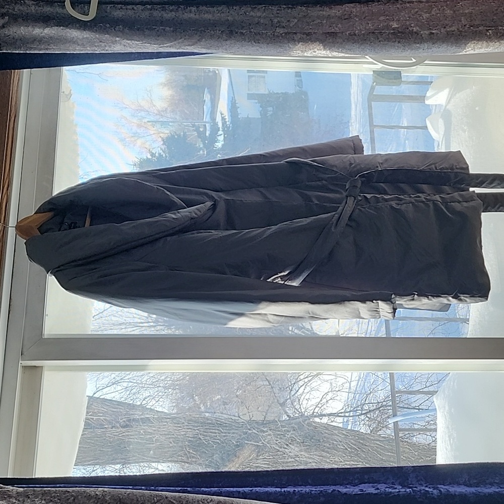 Gray puffer coat